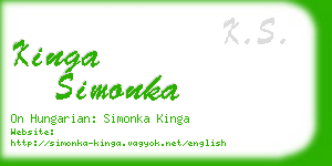 kinga simonka business card